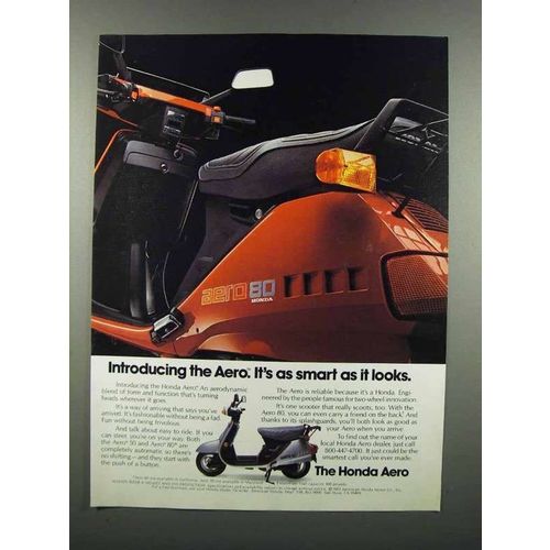 1983 Honda Aero 80 Motor Scooter Ad - It's Smart