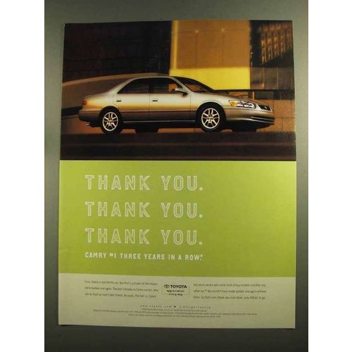 2000 Toyota Camry Car Ad - Thank You Thank You