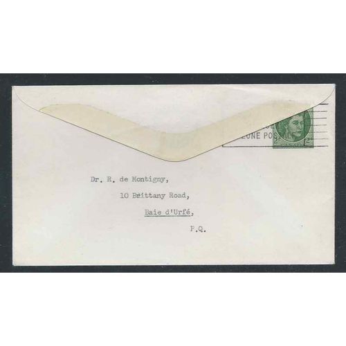 Canada #EN73 Postal Envelope USED 1951 "Knife #8-2" Variety Wilding