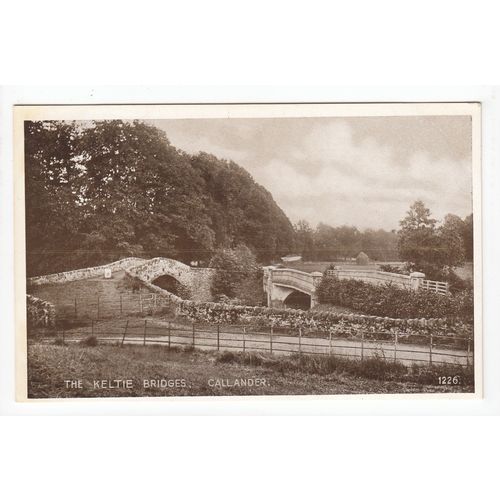 The Keltie Bridges Callander Postcard J B White 1226