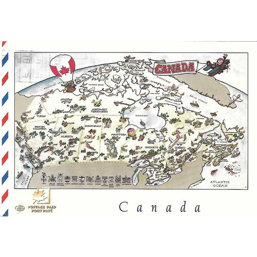 Canada. #PCF-C79 Sketch of Canada., Type A, USED 1998, brown format