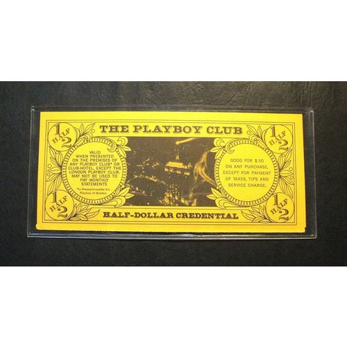 The Playboy Club Half Dollar Credential - 1970 - Orange - Bunny Money