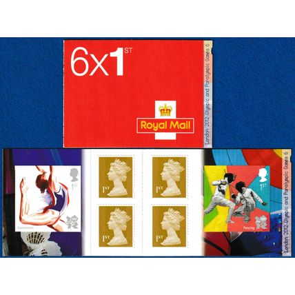 GB 2011 PM32 CYLINDER Olympic Sports Gymnastics/Fencing - Self Adhesive Booklet