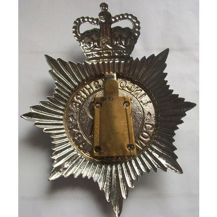 Lincolnshire Constabulary Helmet Plate QE11 Crown