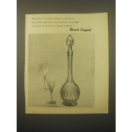 1965 Stuart Crystal Ad - Beautiful, timeless, elegant, gracious, exquisite