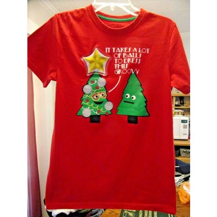 Christmas T Shirt-It Takes A Lot Of Balls To Look This Groovy-Childs Small