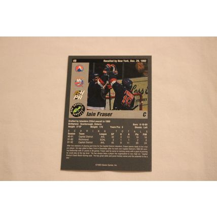 Iain Fraser 1993 Classic Pro Hockey Prospects NO. 49