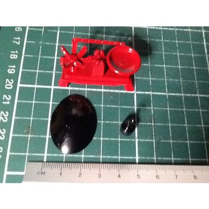 Kitchen Scales Red & Black 1:12th scale miniature