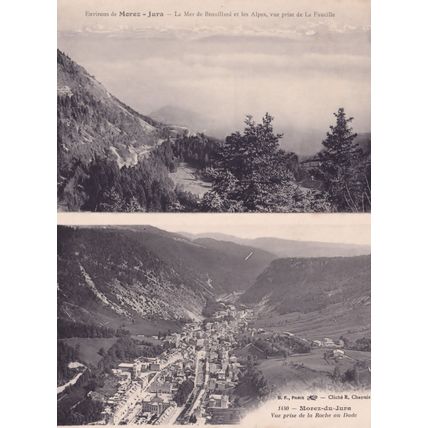 Morez Jura Roche Au Dade 2x Mountain Aerial French Postcard s