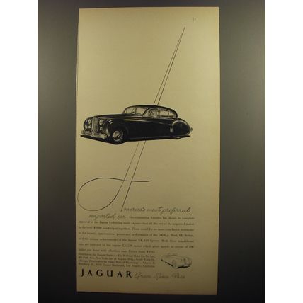 1952 Jaguar Car Advertisement