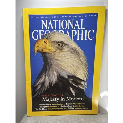 National Geographic Magazine July 2002 Bald Eagles - Vintage Collectable