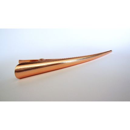 Rose gold textured metal alligator hair claw clip clamp