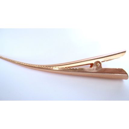 Rose gold textured metal alligator hair claw clip clamp