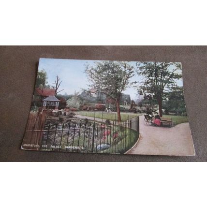 1907 fr Postcard - The Palace Gardens - Maidstone Kent