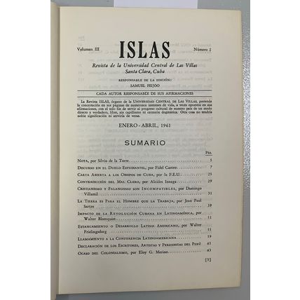 Islas. Numero 2, Volumen 3, Samuel Feijoo
