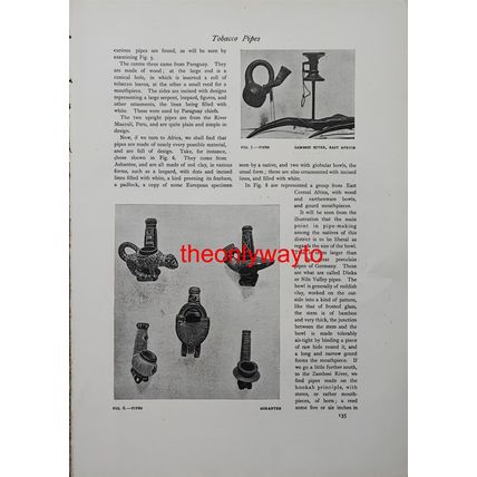 Tobacco Pipes, African (Ashanti + On Reverse), Book Illustration (Print), 1904