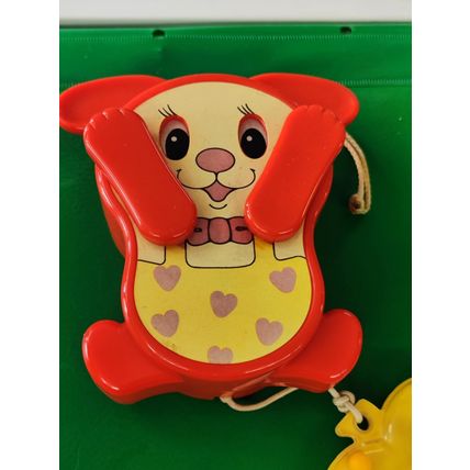 Vintage Music Toy Sankyo Bunny Pull String Music Baby Crib Toy 1980