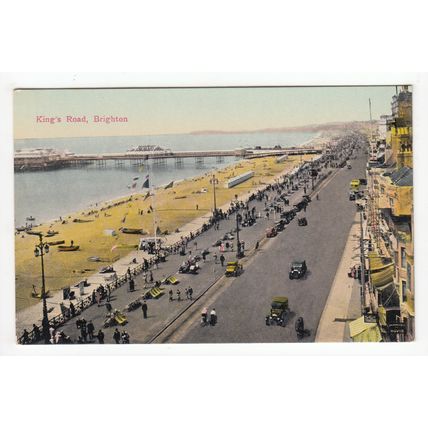 Kings Road Showing the Pier Brighton Postcard East Sussex