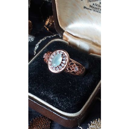 Vintage 1990-s 14 Ct Rolled Gold Peridot Ring Size UK N 1/2 US 7 - Hallmarked!