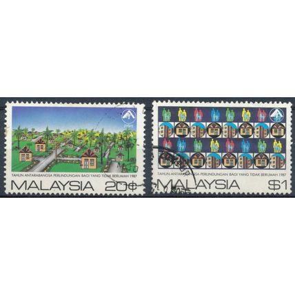 Year Of Shelter For The Homeless - Malaysia 1987 - F H - SG 369/70