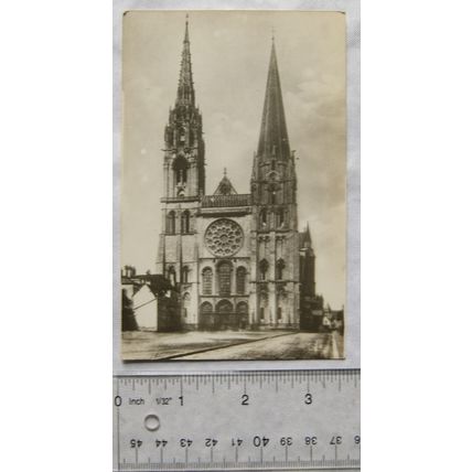 vintage postcard Chartres Cathedral