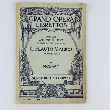 Grand Opera Librettos Collection Il Flauto Magico Mozart Songbook