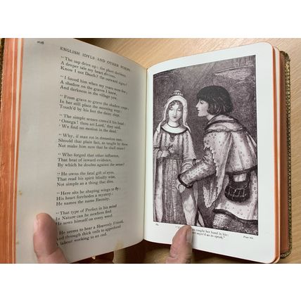 c1907 THE POETICAL WORKS OF ALFRED LORD TENNYSON ILLUSTRATED LEATHER BOOK (P5)
