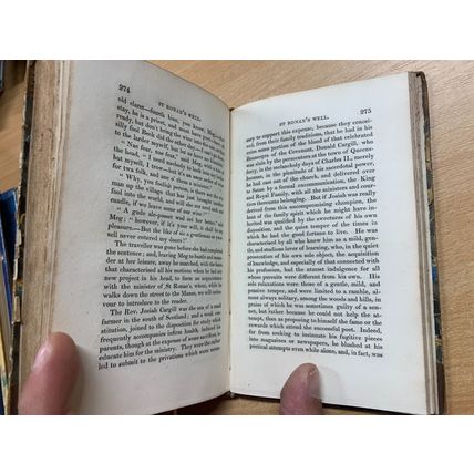 1833 WALTER SCOTT "ST RONAN'S WELL" WAVERLEY NOVELS SMALL ANTIQUE BOOK (P3)