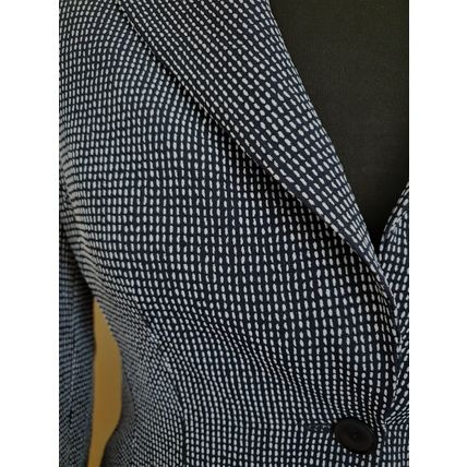 Blue White Stripe Jacket Skirt, GVB Dream, Suit 8 UK 40EU