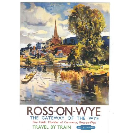 UK RAIL ADVERISING BRITISH RAILWAYS ROSS-ON-WYE CARD NO RAIL 915