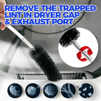 Holikme 50 Feet Dryer Vent Cleaner Kit Lint Remover Flexible Dryer Vent Cleaning