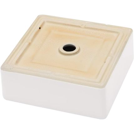 Dcolora 15X15" White Ceramic Porcelain Square Bathroom above Counter Vessel Sink