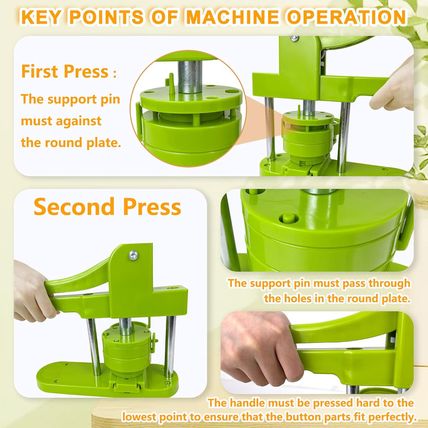 Button Maker Machine 75Mm (3 In) Installation-Free, DIY Button Pin Maker Machine