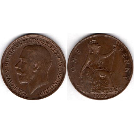 Great Britain. George V. Penny 1918 . dy23531