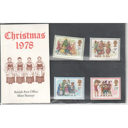 GB stamps 1978 Presentation Pack - SG 1071-1074 - Christmas