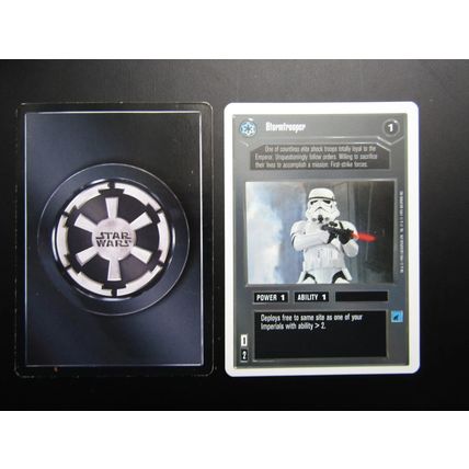Star Wars 1995 Premiere Decipher CCG W/B Card Stormtrooper DS