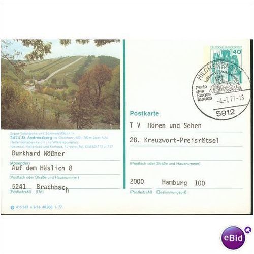 Germany postcard 1977 - 3424 St. Andreasburg
