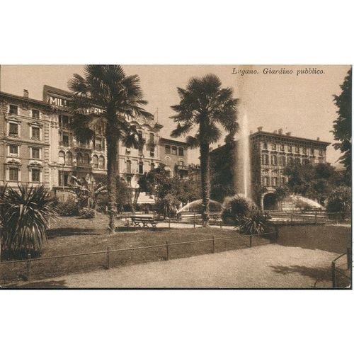 Switzerland PC - Lugano - Giardino pubblico - Paul Bender card