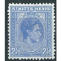 St Kitts-Nevis 1943 SG72a 2 1/2d Bright Ultramarine Mounted Mint .. ..