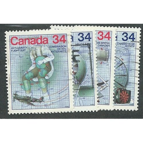 CAN 1986 SET 'CANADA DAY - SCIENCE AND TECHNOLOGY'(4v) FINE USED (EBID40-212)