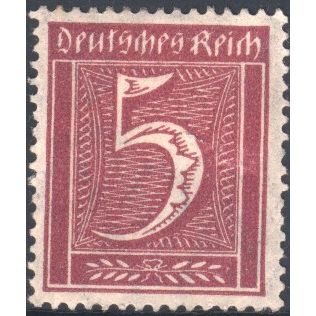 Germany 1921 - 5pf purple/red - Numeral - unused