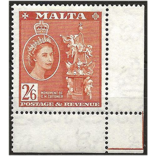 Malta 1956 SG279 2/6d Chestnut Unmounted Mint . ..