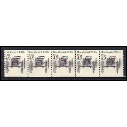 2124 4.9c Buckboard Fine MNH Dry Gum PNC 4/5 X0269