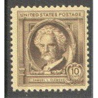 863 10c Samuel Clemens Just Clears MNH GA0075