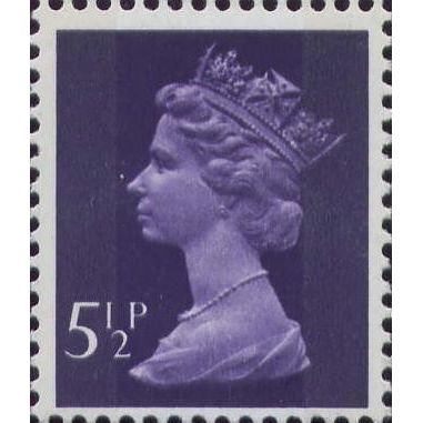 Great Britain QEII 1973 5½p Violet 2PB Mounted Mint MM SG X868 Sc MH56 stamp