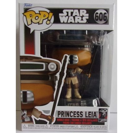 Funko / Pop ' STAR WARS ' 40th ROTJ LEIA / BOUSHH