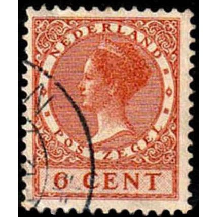 Netherlands 1926 Queen Wilhelmina 6c Used Stamp.