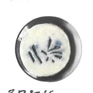 Japanese Ceramic gambling Medal hand Painted