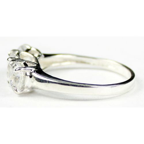 Cubic Zirconia, 925 Sterling Silver Ring, SR255