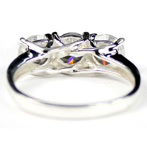 Cubic Zirconia, 925 Sterling Silver Ring, SR255